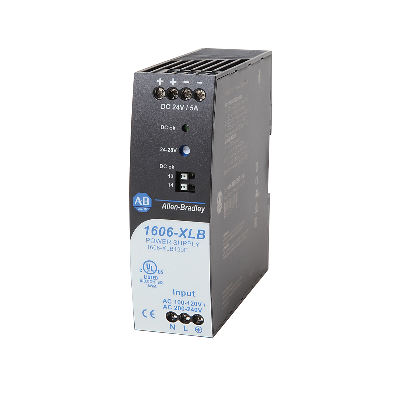Allen-Bradley 1606-XLB120E XLB 24V DC Basic Power Supply Supplier in Dublin Ireland, London (UK) and United States (USA), Dubai (UAE), Saudi Arabia (KSA), Oman, Nigeria, Kenya, Ghana, Indonesia, Malaysia and Vietnam